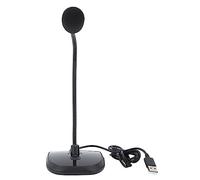 USB Computer Microphone Premium Quality High Sensitivity PC Conference Gaming Recording Live Streaming Wired Mic With Real Time Listening Function For Gamers Streamers Black