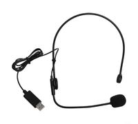 USB-Connected Headset for PC with Noise-Sensitive Mic for Laptop Computer Use in E-Learning Webinars and Online Collaboration Platforms