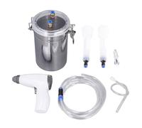 USB Cow Milking Machine, Electric Negative Pressure Pump 2L Stainless Steel Bucket Portable Milker Set for Cows with Silicone Teat, 5 Levels Suction Adjustment