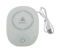 USB Cup Warmer, 55°C Smart Gravity Sensor Heating for Coffee Tea, Auto On/Off Mug Warmer Plate with Tempered Glass, White