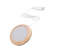 USB Cup Warmer, Coffee Warming Plate Heater Pad Dark Wood Grain Warmer Mug Beverage Warmers Heat Mug Mat Office Tea Coffee (light walnut grain)