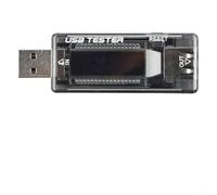 Usb Current Voltage Tester For Charger Capacity, Digital Power Meter With Circular Display, 4-20v Range, Transparent Blue(Gray)