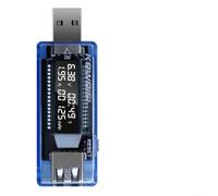 Usb Current Voltage Tester For Charger Capacity, Digital Power Meter With Circular Display, 4-20v Range, Transparent Blue(Blue)