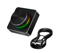 USB Customizable Sound Control Knob With Programmable Quiet Button Color Lighting For PC Aluminum Case Dynamic Lighting Effects Knob