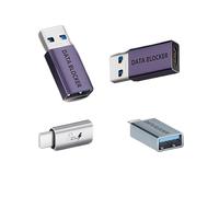 USB Data Blocker & USB C Data Blocker (4-Kinds), Transparent Type A & Type C Only for Charge, Protect Against Juice Jacking, Refuse Hacking Provide Safe Charging