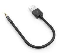 USB Data Charger Sync Cable,iPod Shuffle USB to 3.5mm Audio Jack, FOR ipod shuffle 1st Gen, 2nd/3nd/4nd/5nd/6nd/7nd, ipod shuffle charger Cable. (Black)