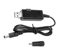 USB DC Booster Cable Power Bank Router Cord 5V 9V 12V StepUp Digital Display Adjustable 5521m Black ABS 0.8m