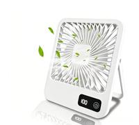 USB Desk Fan , Portable Small Cooling Fan with 5 Adjustable Speeds, Ultra Quiet Small Desktop Table Fan Handheld Mini Fan 180° Tilt Design for Home Office Bedroom Car Outdoor Camping #White