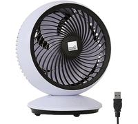 USB Desk Fan - Strong Airflow and Quiet Operation with 3 Fan Speeds - USB Table Fan with 90° Variable Tilt - Home, Office, Desk, Bedroom, Desktop with Wall Mount Feature