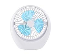 USB Desk Table Fan, Portable Quiet 3 Speeds Wind Desktop Personal Fan, Cooling Fan Adjustable 180°Rotatable Head, Child-Safe Grille Cooling Small Portable Table Fan for Home, Office & Travel (A)
