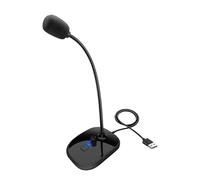 USB Desktop Microphone - Condenser Microphone with LED Indicator, Mute Button, Stable Stand, Noise Reduction, Clear Audio Capture | Podcasting and Streaming Education, Game Introduction, Live