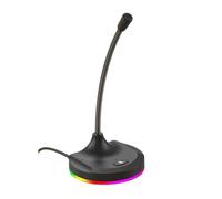 USB Desktop Microphone PC Computer Adjustable Studio With LED Lighting Gaming Chatting Online Class USB Conference