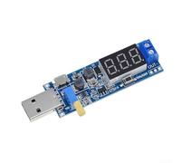 USB Desktop Power Module 5V to 3 3V 9V 12V 24V Voltage Regulator with Button Output Shutdown and Potentiometer for Fine Adjustment