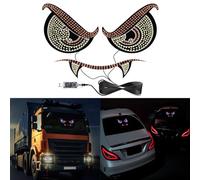 USB Devil Car Light,Led Devil Light for Cars,11 Modes Dynamic Car Lights Devil for Cars Windshield,Demon Eye Lights Front Back Windshield,Sized Cars/SUVs/Trucks (Red)