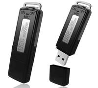 USB Digital Voice Recorder - Portable Mini Voice Recorder 8 GB - Audio Recorder Ideal for Meetings, Interviews, Conferences - Spy Recorder with Memory for Several Hours of Recording