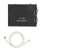 USB DMX512 Lighting Controller, 512 Channel PC Interface with USB Powered DMX Output Wide Software Compatibility for Stage DJ Booth Black 90mm 1 Pack