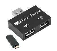 USB Double Adapter, 2 Port Hub, Portable USB Hub | Ultra Slim Port Extender Adapter Charging Splitter, Easy Transferring And Charging High Speed Expansion For Home Rvs Travel Offices