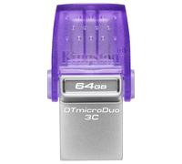 USB DRIVE, DATATRAVELER MICRODUO 3C 64GB; DTDUO3CG3/64GB (KINGSTON) Qty X 1