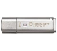 USB DRIVE, IRONKEY LOCKER+50 AES, 64GB; IKLP50/64GB (KINGSTON) Qty X 1