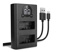 USB Dual Charger for Canon EOS 600D EOS Rebel T5i Power Adapter Charging Cable