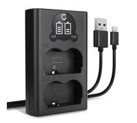 USB Dual Charger for Canon FV40 WFT-E3 MVX3i Power Adapter Charging Cable
