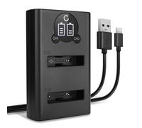 USB Dual Charger for Nikon Coolpix P5000 Power Adapter Charging Cable