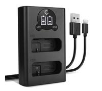USB Dual Charger for Nikon Coolpix P7000 D3300 Power Adapter Charging Cable
