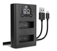 USB Dual Charger for Olympus Stylus 1 Power Adapter Charging Cable