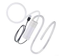 USB Electric Auto-Siphon Self-Priming Pump for Water Transfer and Drainage with Food-Grade Hose and Stainless Steel Mesh Filter for Home Brewing Aquariums and Ponds White(5Meter)