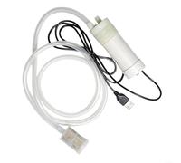 USB Electric Automatic Siphon Pump Self-Priming Submersible Water Transfer for Cutting Grooving Drilling Machines with Stainless Steel Filter 1m Hose White(5 Meter)
