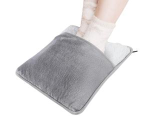 USB Electric Foot Warmer - Soft Velour Foot Warmer, Foot Warmer | Electric Foot Warmer with Cover & Rubber Sole | Rechargeable Inner Cushion for Ad