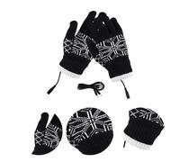 USB Electric Heated Gloves Touchscreen Hand Warmer Thick Cycling Glove (Grey)