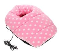 USB Electric Heated Shoes Plush Foot Warmer for Winter Comfort | Comfortable to Wear, Safe and Reliable, Nonslip Design, Pink Plush Option for Office Workers and Students Random Color