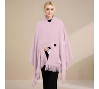 USB Electric Throw Heated Blanket with Zipper, Wearable Heated Wrap for Body USB Heating Pad for Shoulders Abdomen Leg Portable Throw Wrap Washable, 78in x 26in (Light Pink)