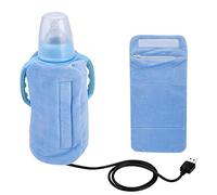 USB Electronic Baby Warmer, Insulation Bag with Zipper Design, Detachable Portable Milk Heater, Constant Temperature Heating (Blue)