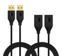 USB Extension Cable,2Pack 6FT High Speed USB A Male to Female Extender Cord | USB 3.0 Extender Cable 5Gbps Data Transfer Cord for Printer Webcam Flash Drive Hard Drive Hub Keyboard Mouse Camera PS4 Xbox
