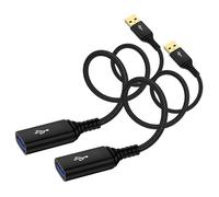 USB Extension Cable 6FT, 2 Pack USB Extender High Speed USB3.0 Extension Cord Type A Male to Female Extender Cord for Webcam,Camera,Printer,Headset,Keyboard,Flash Drive,Mouse,Xbox,PS4,Hard Driver,Hub