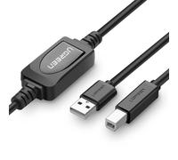 USB Extension cable USB A male to USB B male, 10m black, UGREEN/10374