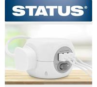 USB Extension Lead Cable Free Socket Surge Protected 2 3 4 6 8 10 Gang Way CE UK