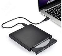 USB External DVD CD Drive for Laptop PC Slim Portable Optical Disc Burner, Player & Reader with USB 2.0 Connection Compatible for Windows for Mac