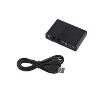 USB External Optical Sound Card of 6 Channels for PC, 48/44 KHz Sampling Speed Support, Plug and Easy to Use for Entertainment At Home
