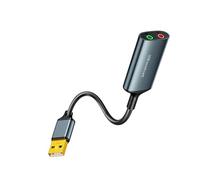 USB External Sound Card With 3.5mm Microphone Input For Gaming And Streaming On PC Headphone Sound Card