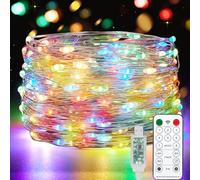 USB Fairy Lights, 100 LED 8 Lighting Modes Twinkle Fairy String Lights Waterproof with Remote Timer USB String Lights for Indoor Outdoor Garden Party Wedding Christmas Decoration