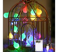 USB Fairy Lights, 2 Lighting Modes, Battery Operated or USB Plug in, 16ft 40LEDs Ball Globe String Light, Decoration for Indoor Lighting Bedroom Patio Garden Wedding Party Christmas (Multi-colour)
