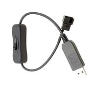 Usb Fan Adapter - 3.4inch Pin Pwm Converter Cable for Pc Cooling, Desktop Devices with Stable Connector Extension for Car Electronics, Black Sleeved Wire, Single Pack Use Daily
