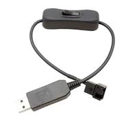 USB Fan Controller - 3-Pin/4-Pin Connector Step-Up Adapter | Case Fan USB Converter for PC, Computer, Desktop Cooling System | Portable Cooling Control Cable for Car Maintenance and Hardware Setup