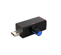 USB Fan Controller Stepless Regulator with Switch for PC Case Fans - Portable Motor Governor 5W Output Black 52x40mm