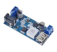 USB + Fast Charging DC-DC Converter 5.2V 5A Output 25W for 12V 24V Vehicle Power Supply with Synchronous Rectification (USB Port)