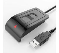 USB Fingerprint Reader for Windows 10/11 ONLY, Windows Hello Fingerprint Scanner for PC Login, Match-in-Sensor Security, Plug & Play, 4ft Extension Cable (Not for Mac/Linux) (Black)