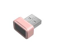 USB Fingerprint Reader for Windows 10/11 ONLY, Windows Hello Fingerprint Scanner for PC Login, Match-in-Sensor Security, Plug & Play with Long Charging Cable (Pink)